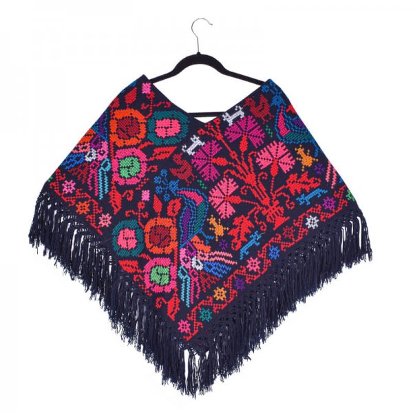 PONCHO DE ACRILAN BORDADO