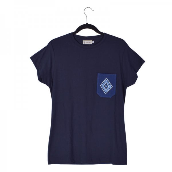 PLAYERA BROCADO CABALLERO - AZUL