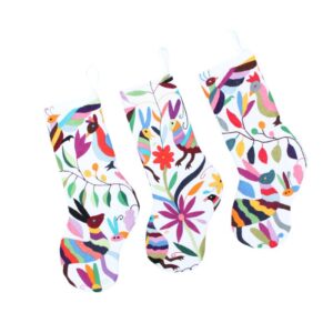 Bota Navideña Otomí- multicolor